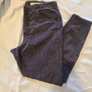 Anthropologie Pilcro Detailed Grey Jeans, High Rise Skinny, Size 32
